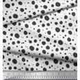 thumbnail image 3 of Soimoi Gray polyester Crepe Fabric Dots Dots Print Sewing Fabric Yard 52 Inch Wide, 3 of 5