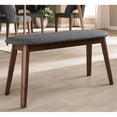 thumbnail image 2 of Baxton Studio Easton Upholstered Bench in Dark Gray and Walnut Brown, 2 of 8