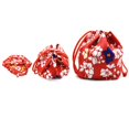 thumbnail image 1 of VONKY Japanese Drawstring Bag Coin Purse Food Pouch Durable and Portable Red 14x12x16cm 1Set, 1 of 6