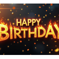 thumbnail image 4 of Happy Birthday Flaming Backdrop Decoration Banner Party Supplies Photography Props Celebration Decor Background Event Display, 4 of 4