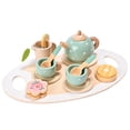 thumbnail image 1 of 1 Set Wooden Tea Set Kids Toys Creative Pretend Play Tea Ware, 1 of 8