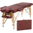 thumbnail image 1 of BestMassage Massage Table Massage Bed Height Adjustable 73 Inch Portable 2 WCarry Case Face, Burgundy, 1 of 7