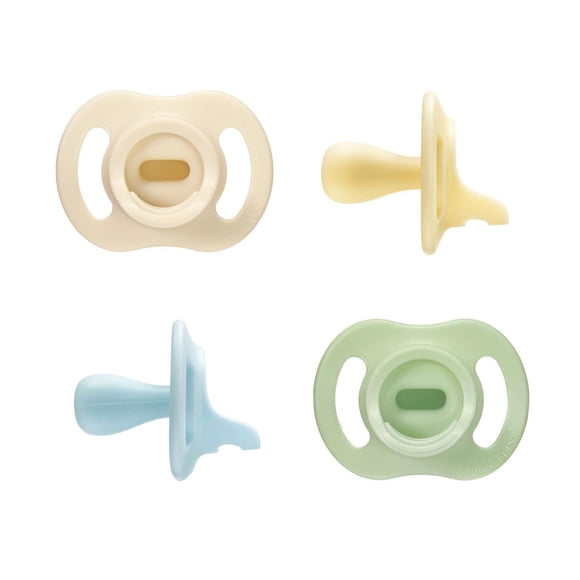 Tommee Tippee Ultra-light StayPut Pacifier, 0-6m, 4 Count, One-Piece Silicone Design