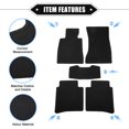 thumbnail image 4 of Unique Bargains 1 Set Car Floor Mats for Mercedes-Benz S Class 14-20 Velour Front Rear Auto Floor Carpet Liner Rug, 4 of 7