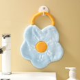 thumbnail image 2 of Cute Hand Towels, Bathroom Towels With Hanging Loop, Children Hand Towel Flower, Microfiber Coral Fleece Absorbent Hand Towel For Kitchen Bathroom Bedroom, 2 of 5