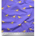 thumbnail image 1 of Soimoi Poly Georgette Fabric Leaves,Branches & Canary Bird Fabric Prints By Yard 42 Inch Wide, 1 of 1