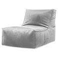 thumbnail image 1 of Fauteuil poire Gouchee Home Rock Velvet Argent – Velours polyester de qualité adapté aux adultes et aux adolescents, siège léger et portable pour dortoir ou salon, 1 of 5