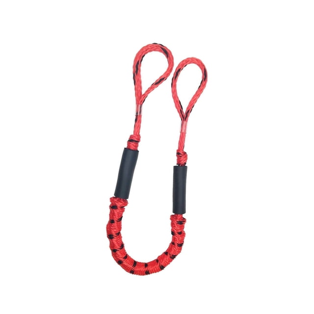 Elastic Boat Bungee Dock Line Docking Rope Boat Dock Dock Lines for Line Stretches to 5.5ft Red Black Dots
