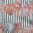 thumbnail image 1 of oneOone Velvet Rose Brown Fabric Sea Shells Ocean Sewing Craft Projects Fabric Prints By Yard 58 Inch Wide, 1 of 4