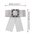 thumbnail image 2 of Unique Bargains Broche Carrée en Strass avec Nœud pour Femmes Couleur Unie Rétro Chic Gris Clair, 2 of 4