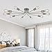 thumbnail image 3 of TULUCE 10 Light Sputnik Chandelier Brushed Nickel Ceiling Light Semi Flush Mount Light Ceiling Lamp for Kitchen Dining Room Living Room Foyer, 3 of 4