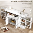 thumbnail image 4 of HOMCOM 54" Sideboard Buffet Cabinet, Farmhouse Kitchen Cabinet, White, 4 of 9