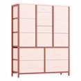 thumbnail image 2 of 15-Drawer Tall Dresser, Metal Frame & Wood Top, Fabric Drawers for Storage, 2 of 2
