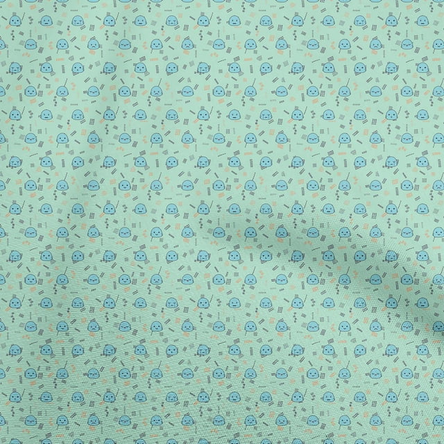 oneOone Cotton Cambric Light Mint Green Fabric Random Sewing Craft Projects Fabric Prints By Yard 42 Inch Wide