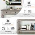 thumbnail image 3 of MODERNLUXE Table Console Rétro de 50 Pouces, Table de Sofa, Table d'Entrée avec 3 Tiroirs et Tablette Inférieure Ouverte pour Entrée, Couloir et Salon, Gris, 3 of 7