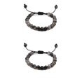 thumbnail image 1 of Decodeary Stackable Collection Bracelet For Men And Women Natural Gemstones Beads Minimalist Bracelet For Women Beads Bracelet Black dragon pattern 2Set, 1 of 6