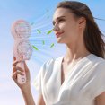 thumbnail image 2 of Portable Fan Handheld With Built-in Battery 10.04 in x 3.15 in Silent Double Headed Foldable Mini USB Charging, 2 of 6