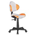 thumbnail image 1 of JJS Home Office Low Back Computer Executive Chair Ergonomic Mesh Chair with Extra Large Base and Pads Grey/Orange, 1 of 5