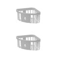 thumbnail image 3 of yingyy 1/2/3/5 Support de Baignoire de Support de Lavage Support de Rangement Durable Sans Perforation Décorations de Commodité Brosse à Dents Support Blanc 2PCS, 3 of 6
