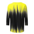 thumbnail image 3 of Hauts pour Femmes Décontractés Imprimés à Col Rond T-Shirt à Manches 3/4 Haut Ample, Hauts à Manches 3/4 pour Femmes, Hauts Décontractés pour Femmes, T-Shirts pour Femmes, 3 of 5