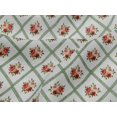 thumbnail image 4 of oneOone Tissu Jersey en Viscose Imprimé Floral Losanges/feuilles et Roses BTY 60 Pouces de Large, 4 of 5