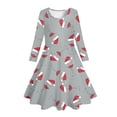 thumbnail image 4 of MIASHUI Robe de Fête Festive pour Filles avec Motif Enchanteur de Cerf et d'Arbre de Noël Gris, 4-5 Ans, 4 of 5