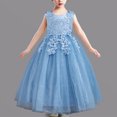 thumbnail image 5 of LOVZFMLL Jupe Princesse à Nœud pour Filles, Été, Manches Courtes, Volants, Dentelle, Col Rond, Broderie, en Maille, 5 of 5