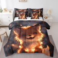 thumbnail image 1 of YST Kids Fox Comforter Set, 7-Piece Brown Wildlife Bedding Accessories, King (7 Count), 1 of 4
