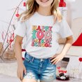 thumbnail image 2 of FhsagQ The 7th Of July Garçon et Fille Mode Décontractée Imprimé Col Rond Ample Manches Courtes T-Shirt Haut Petites Filles The 7th Of July T-Shirts Taille 6 Petites Filles T-Shirts 4T-5T Pâques Blanc 4-5 Ans, 2 of 4