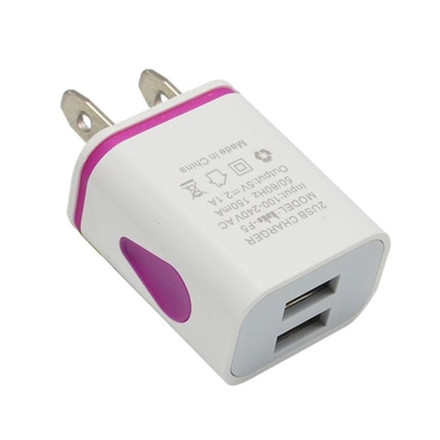 Xingzhi Chargeurs Muraux USB Tête de Charge Universelle LED Haute Performance Résistante à l'Usure Adaptateur d'Alimentation pour Bureau Violet