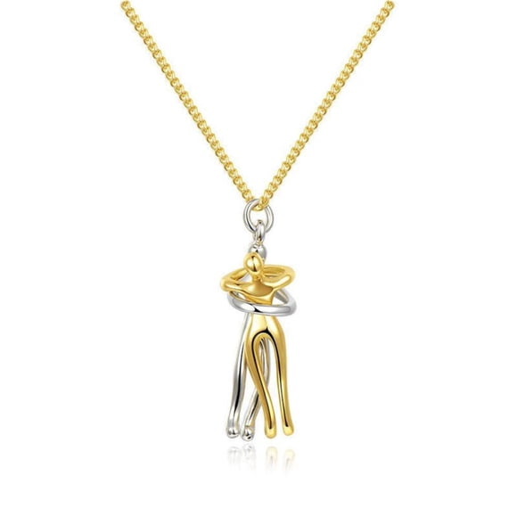 Couple Jewelry Set Lovers Pendant Necklace and Earrings Set for Women Men Matching Alloy Love Heart Hugging Charm Necklace Earrings Gift Set for Couples Rom c Anniversary Valentine's Day Birthday