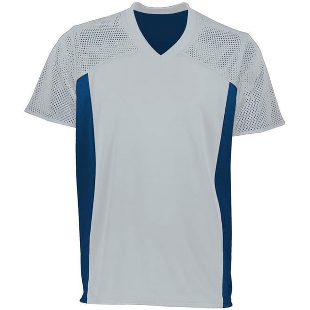 ASI 264.169.2XL Chandail de Football Réversible pour Adulte avec Drapeau, Argent et Marine - 2TG