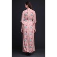thumbnail image 2 of Bimba Robe Longue en Rayonne Rouge Baies & Oiseau Bulbul pour Femmes Boho Plage Cocktail Fête Robe Fendue maxi-Grande, 2 of 6