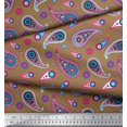 thumbnail image 3 of Soimoi Polyester Crepe Fabric Artistic Paisley Decor Fabric Printed Yard 42 Inch Wide, 3 of 3