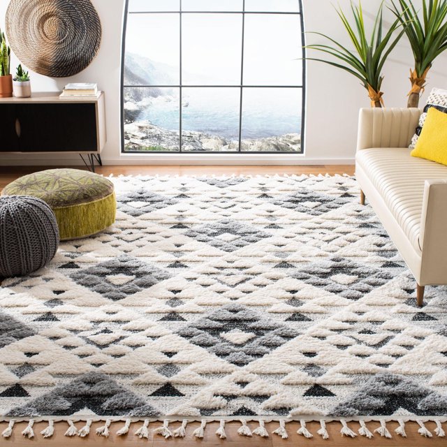 Safavieh Moroccan Tassel Larry Tapis Géométrique Shag