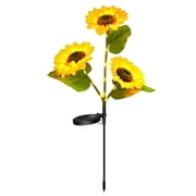 Sulaicai Solar Sunflower Lights, Outdoor Solar Sunflower LED Lights, Waterproof Solar Outdoor Lights Auto ON/Off Solar Decorative Lights for Garden, Patio, Backyard, 1Pcs (B)