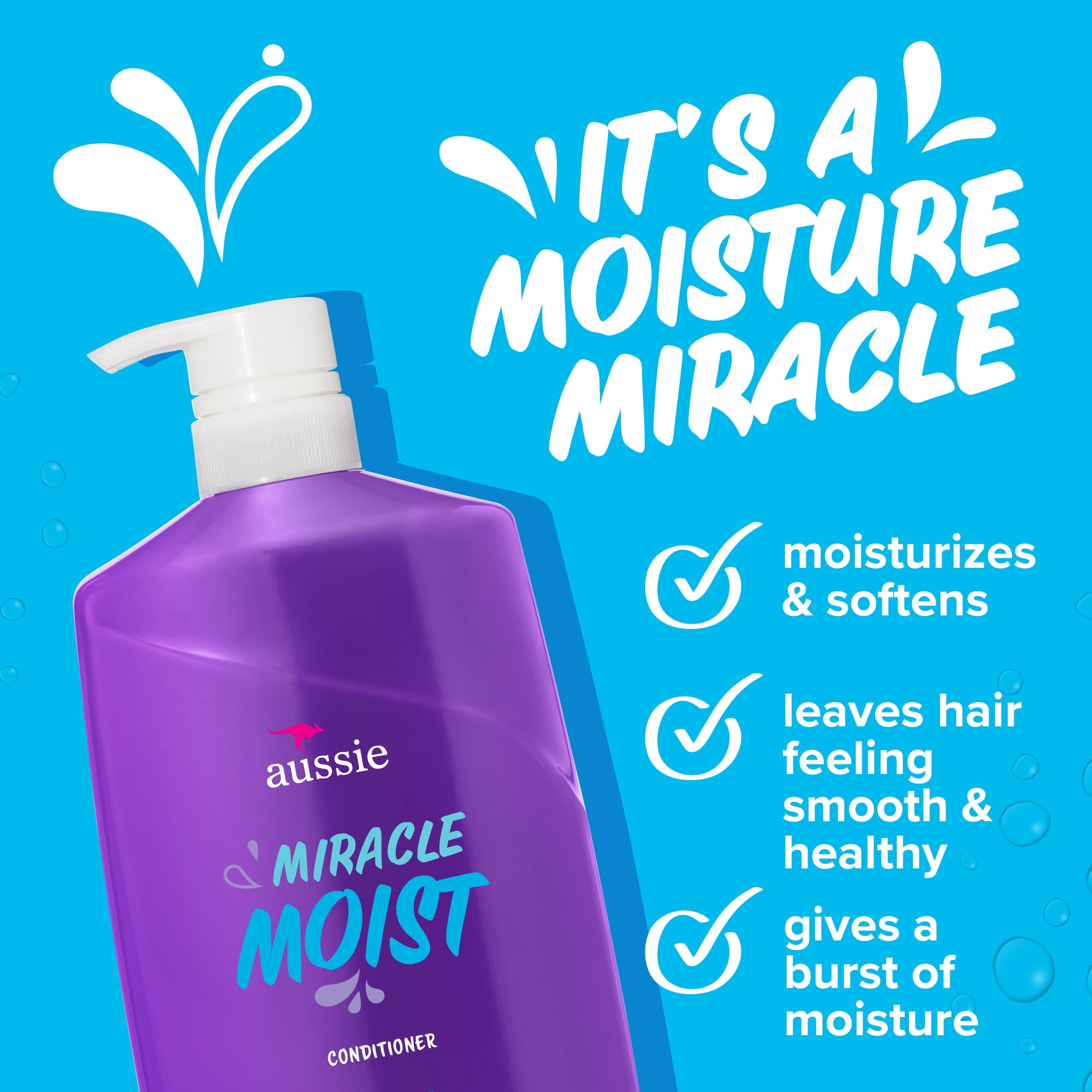 Revitalisant Hydratant Aussie, Miracle Moist, Adoucit et Hydrate Les Cheveux, Huile D’Avocat et De Jojoba, Sans Parabènes, 778 mL