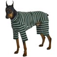 thumbnail image 1 of Lucky Petter Pyjamas pour Petit Chien Grenouillère Basique Chemise Extensible Combinaison pjs (3TG, Vert Rayé), 1 of 1