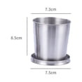 thumbnail image 4 of HOZADOIE The Cup Home Essentials Steel Travel Telescopic Collapsible Shot Glass Emergency Pocket Cup, 4 of 7
