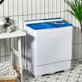 thumbnail image 3 of Costway 26lbs Portable Semi-automatic Washing Machine W/Built-in Drain Pump Blue, 3 of 10