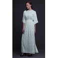 thumbnail image 2 of Bimba Rayon Tea Leaves Ladies Long Gown Boho Beach Cocktail Party Maxi SlitDress-XSmall, 2 of 6