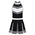 thumbnail image 1 of Miaeowve Ensemble Jupe Mini Plissée Sans Manches pour Filles 2 Pcs Tenue de Cheerleading Noir 16, 1 of 7