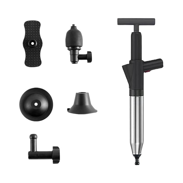 Pneumatic Drain Cleaner Tool High Pressure Air Powered Sewer Line Unclogger for Toilet Pipe and Floor Drain Connection