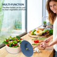 thumbnail image 2 of Electric Salad Spinner - Lettuce Vegetable Dryer, USB Rechargeable, Quick Drying Lettuce Fruit Spinner with Bowl,1 x Salad Spinner 1 x usb data cable,Blue&yellow, 2 of 8