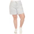 thumbnail image 1 of White Mark Women's Stretchy High Waist Longline Sweat Shorts, 1 of 5