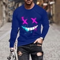 thumbnail image 2 of Haut Imprimé à la Mode pour Hommes avec Col Rond à Manches Longues et Visage Souriant Haut/chemise Impriméx, 2 of 4