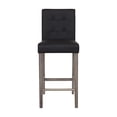 thumbnail image 1 of CorLiving Leila Faux Leather Upholstered Wood Leg Indoor Barstool - Sold Individually, 1 of 8