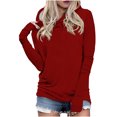 thumbnail image 1 of Timegard Womens Hoodies Plus Size Long Sleeve Thumb Hole Pullover Fall Casual Solid Color Comfy Tops, 1 of 5