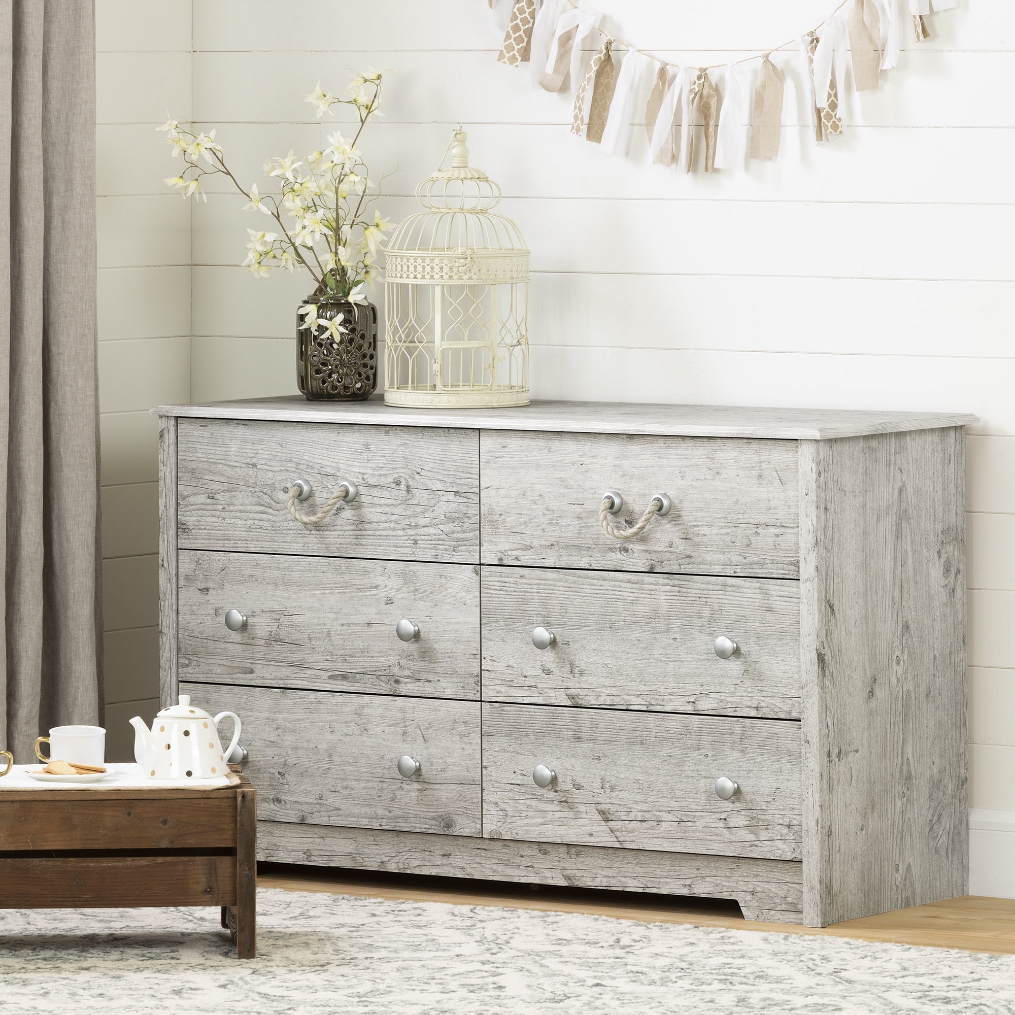 South Shore Aviron 6-Drawer Dresser for Child, in Seaside Pine