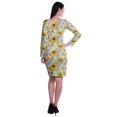 thumbnail image 3 of Moomaya Womens Full Sleeve Printed Midi Length Printed Bodycon Dress, 3 of 6